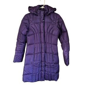 Eddie Bauer Women’s Down Puffer Coat Mid-Length Purple XS